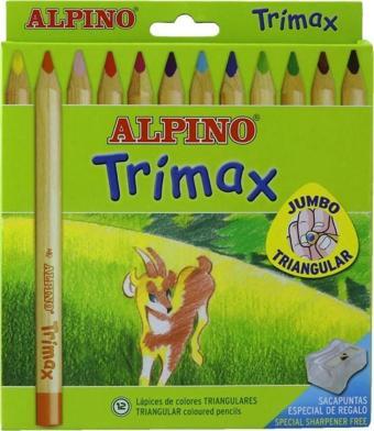 Alpino Kuru Boya Trimax Karton Kutu Jumbo Tam Boy Üçgen 12 Lİ