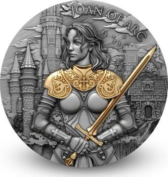AgaKulche Joan of Arc Altın Kaplama Gümüş Sikke Coin