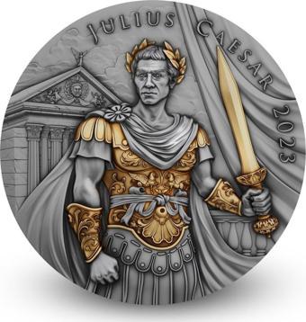 AgaKulche Julius Sezar Altın Kaplama Gümüş Sikke Coin