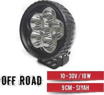 Sis Farı (1 Adet) Carub 4203231 10-30v Off Road 6 Led 18w Yuvarlak 9cm Siyah
