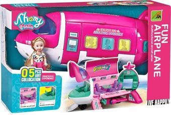 Oyuncak Aksesuarlı Pembe Uçak