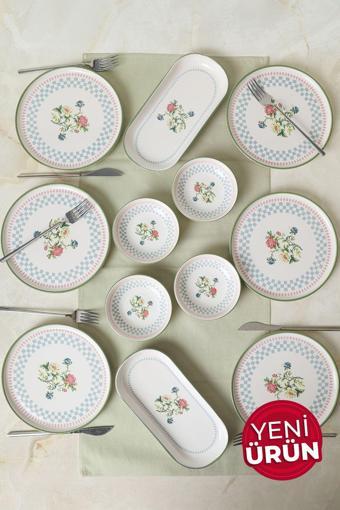 Keramika Rose Line Kahvaltı Takımı 12 Parça 6 Kişilik 22911-13