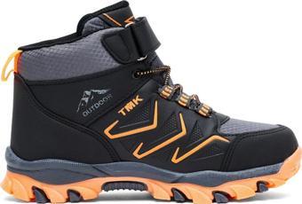 Tonny Black Çocuk Unisex Füme Oranj Rahat Kalıp Renkli Taban Bot