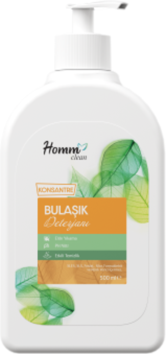 Homm Clean Konsantre Bulaşık Deterjanı (Elde Yıkama) 500ml