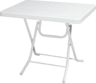 Omnipazar MT-GFM210 Picnic Plastik Dikdörtgen Katlanır Bahçe Balkon Masa 60x85 cm Beyaz