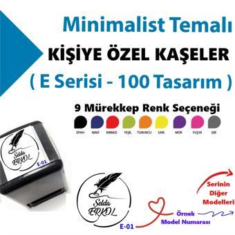 Kişiye Özel Kitap Damgası, İsimli Kaşeler, Hediyelik Kaşe E Serisi (100 Model)