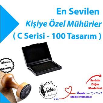 Kitap Mührü, Kitap Kaşesi, Kişiye Özel Hediyelik Mühür, İsimli Mühür C Serisi (100 Model)
