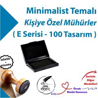 Kitap Mührü, Kitap Kaşesi, Kişiye Özel Hediyelik Mühür, İsimli Mühür E Serisi (100 Model)