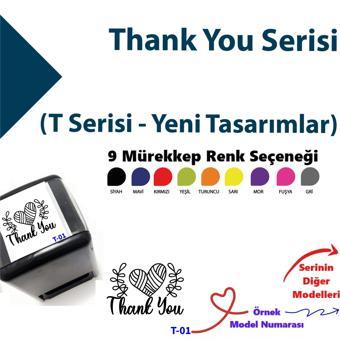 Teşekkür Kaşesi, Thank You Butik Firmalara Kaşe, Renkli Kaşeler, Butiklere Kaşe T Serisi