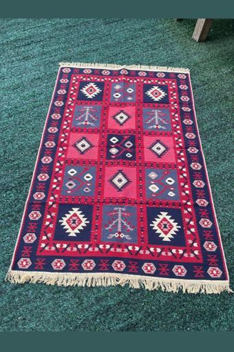 Sima Home Dokuma Kilim Çift Taraflı Kullanılabilir Çok Renkli