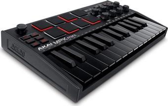 Akai Bilge 20 Profesyonel Mpk Mini Mk3, 8 Arkadan Aydınlatmalı Davul Pedli 25 Tuşlu Usb Midi Klavye Denetleyici