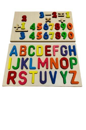 Türk Toys Ahşap Harfler Ve Sayılar Temalı Eğitici Puzzle