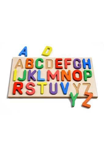 Bundera Montessori Ahşap Bultak Harfler Alfabe Eğitici Harfler Puzzle Çocuk Oyuncağı