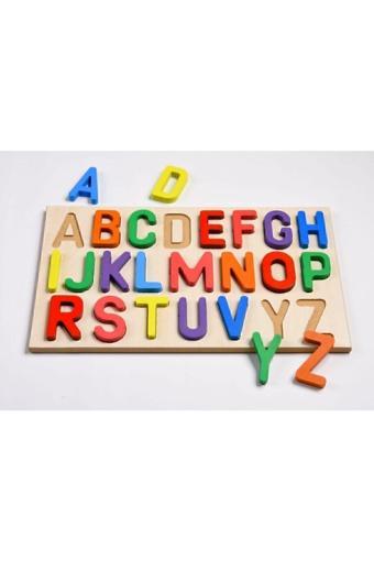 Türk Toys Vk Türktoys Çocuk Erken Eğitici&Eğlendirici Ahşap Puzzle Alfabe Blok Set