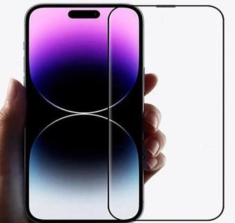 Logis Apple iPhone 15 Pro Max Uyumlu Tam Kaplayan 5d Anti Statik Ekran Koruyucu Cam 