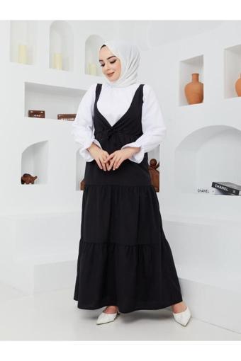 Bav Butik Ayvitrin Kadın Jile Siyah Ve Gömlek Beyaz Takım