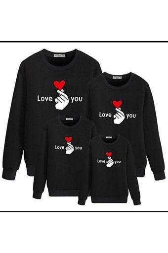 Butik Ayvitrin Aile Sweatshirt Baskılı İki İplik
