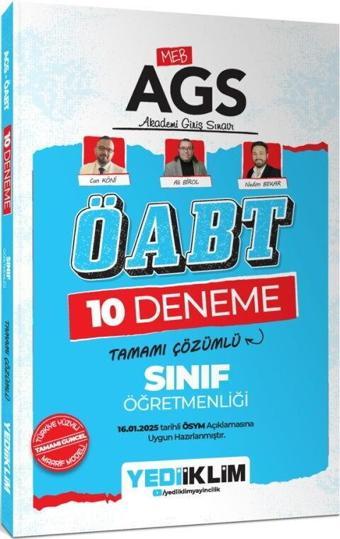 2025 MEB AGS ÖABT Sınıf Öğretmenliği Tamamı Çözümlü 10 Deneme Yediiklim Yayınları - Yediiklim Yayınları