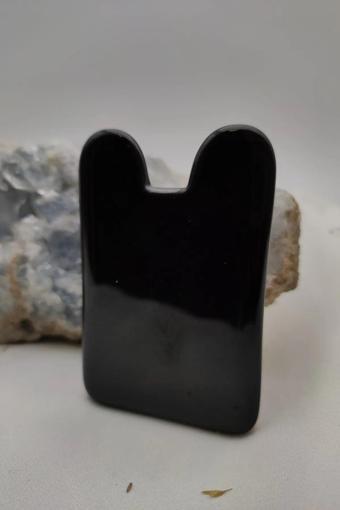 Sertifikalı Siyah Onix Gua Sha Masaj Aleti