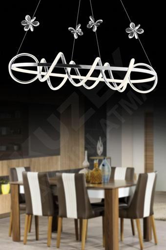 HENNA TAŞLI MASA ÜSTÜ KUMANDALI LED AVİZE