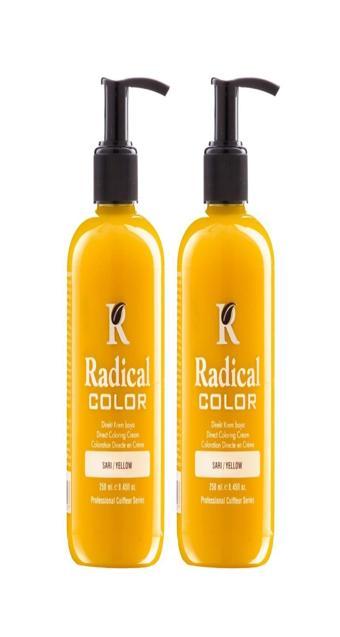 Radical Color NEW 25/Yellow Amonyaksız Su Bazlı Saç Boyası 250 ML 2 Adet Sarı