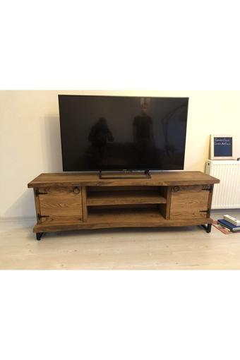 Vivonty Doğal Ahşap Tv Ünitesi 160-60-40