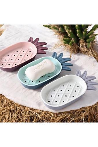 Harmony Ans-07 Ananas Figürlü Süzgeçli Katı Sabunluk Su Tutmaz Katı Sabunluk Lavabo Üstü 1 