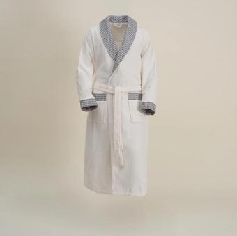 Ecocotton İzgi Erkek Bornoz %100 Organik Pamuk Jakarlı Siyah XXL