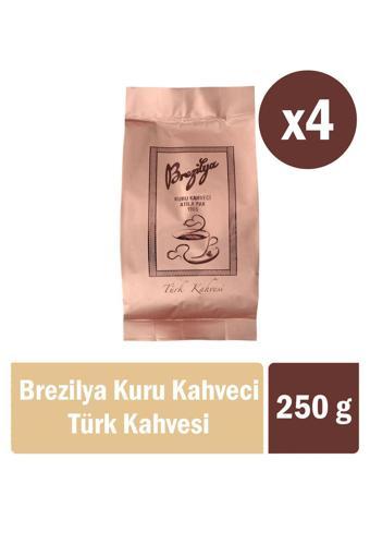 Brezilya Kuru Kahveci Atilla Pak Orta Kavrulmuş Mehşur Denizli Türk Kahvesi 250 Gr 4'Lü Set 250Gr X4