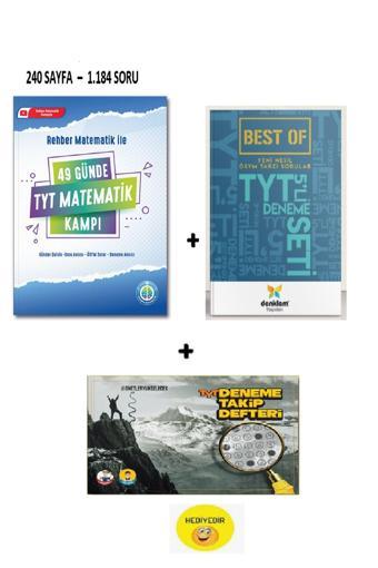 Rehber Matematik Yayınları 49 Günde Tyt Matematik Kampı + Tyt 5'Li Best Of Deneme (Deneme Takip Defteri Hediyeli) - Rehber Matematik