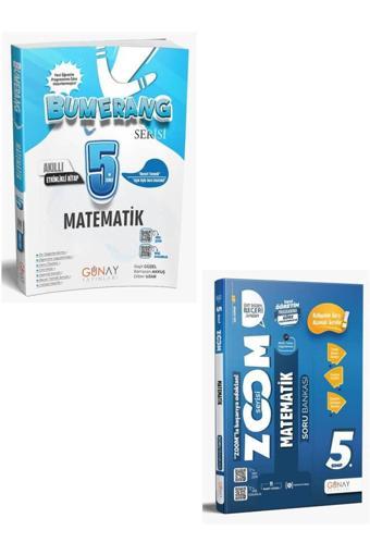 Günay Yayınları 5.Sınıf Bumerang Etkınlıklı Matematık + 5.Sınıf Zoom Serısı Matematık Soru Bankası - Günay Yayınları