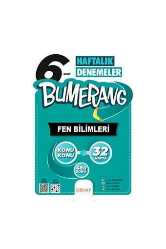 Günay Yayınları 6.Sınıf 32 Haftalık Bumerang Fen Bilimleri Denemeleri - Günay Yayınları