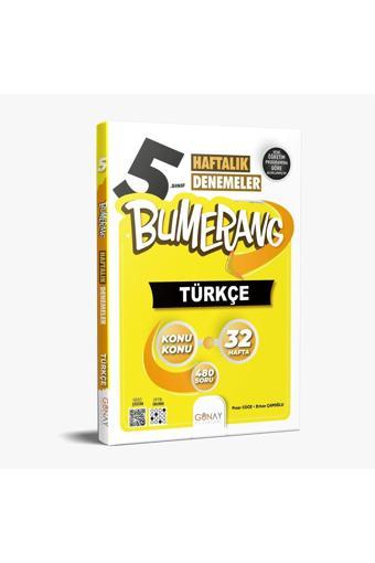 Günay Yayınları 2024 - 2025 Müfredat 5.Sınıf Yeni Nesil Bumerang 32 Haftalık Türkçe Denemelerı - Günay Yayınları