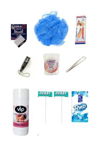 Asker Kolisi Asker Banyo Seti 10 Parça Tırnak Makası Banyo Lifi