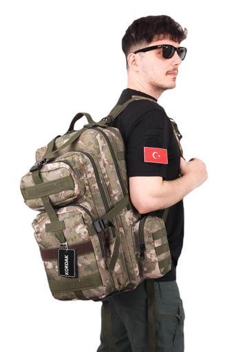 Kordak 42 Lt Cırtlı Yan Cepli Tactical Sırt Çantası - Fonksiyonel Outdoor Çanta