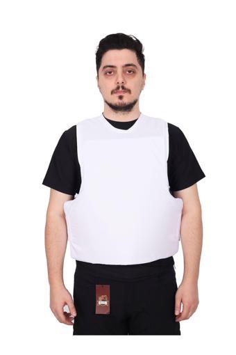 Kordak Beyaz Kurşun Geçirmez Yelek – Balistik Çelik Yelek (Seviye 3A) – Büyük Beden