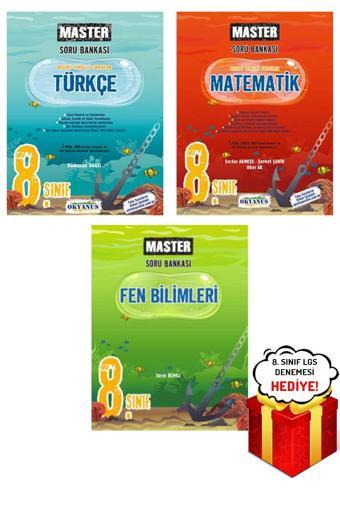 Okyanus Yayınları 8. Sınıf Lgs Master Türkçe Matematik Fen Bilimleri Soru Bankası Seti - Hediyeli - Okyanus Yayıncılık