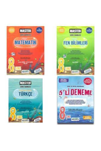 Okyanus Yayınları Okyanus Master 8.Sınıf Türkçe-Matemetik-Fen Bilimleri Soru Bankası+5 Li Paket Deneme - Okyanus Yayıncılık