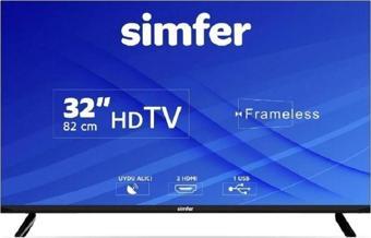 Simfer 32Sfs3N Hd 32'' 82 Ekran Uydu Alıcılı Led Tv