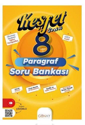 8. Sınıf Keşfet Serisi Paragraf Soru Bankası - Kolektif  - Günay Yayıncılık