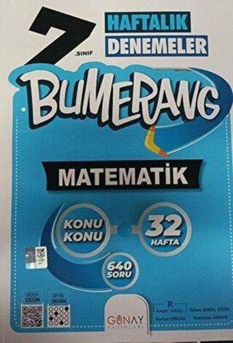 7.Sınıf Bumerang 32 Haftalık Matematik Denemeleri - Kolektif  - Günay Yayıncılık