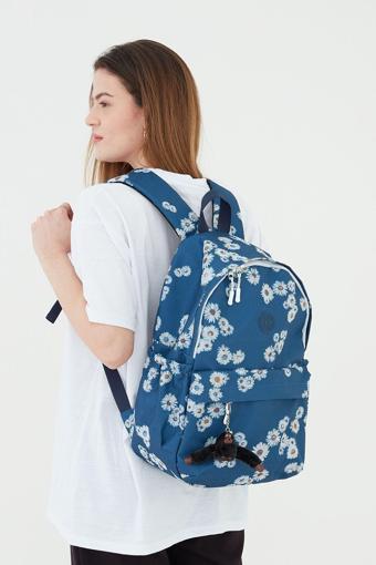 Rosso Collina Su Geçirmez Kumaş Unisex Siyah Okul Sırt Çantası