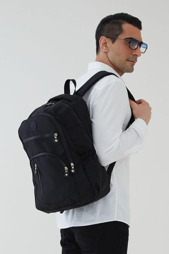 Rosso Collina Unisex İmperteks Kumaş Su Geçirmez Büyük Boy Çok Gözlü Seyahat Sırt Çantası Üniversite Okul Çantası