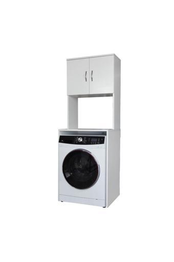 Alesta Life Çamaşır Makinesi Dolabı | Makine Üstü Düzenleyici Banyo Dolabı 90x61 cm