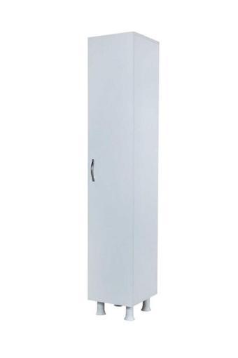 Alesta Life Tek Kapaklı 4 Raflı Mutfak Dolabı, Banyo Dolabı, Kiler Dolabı, Çok Amaçlı Dolap Beyaz 30x34x158 cm
