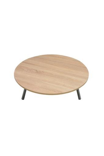 Alesta Life 60 Cm Çap - Ahşap Kaplama Katlanabilir Yer Sofrası Hamur Açma Tahtası Oyun Masası - 21 Cm Yükseklik 60x21 cm