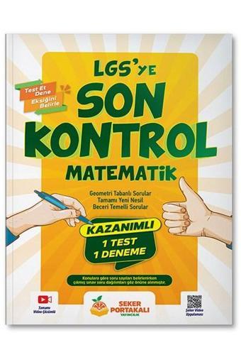 LGS'ye Son Kontrol Matematik - Şeker Portakalı - Şeker Portakalı Yayınları