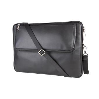 2K S.Deri Laptop Çantası,Tablet Çantası,14'' inç,Vegan,Omuz ve Valiz Askılı,Aksesuar ve Evrak Cepli,25.5*36*2 cm.,Siyah