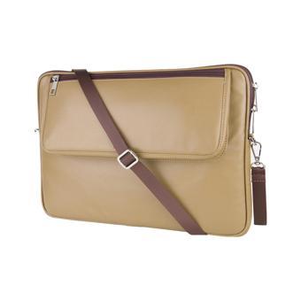 2K S.Deri Laptop Çantası,Tablet Çantası,14'' inç,Vegan,Omuz ve Valiz Askılı,Aksesuar ve Evrak Cepli,25.5*36*2 cm.,Vizon