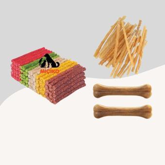 Köpekler İçin Ödül Seti1 (100lü Munchy+100lü Burgu+2li 7cm Kemik)